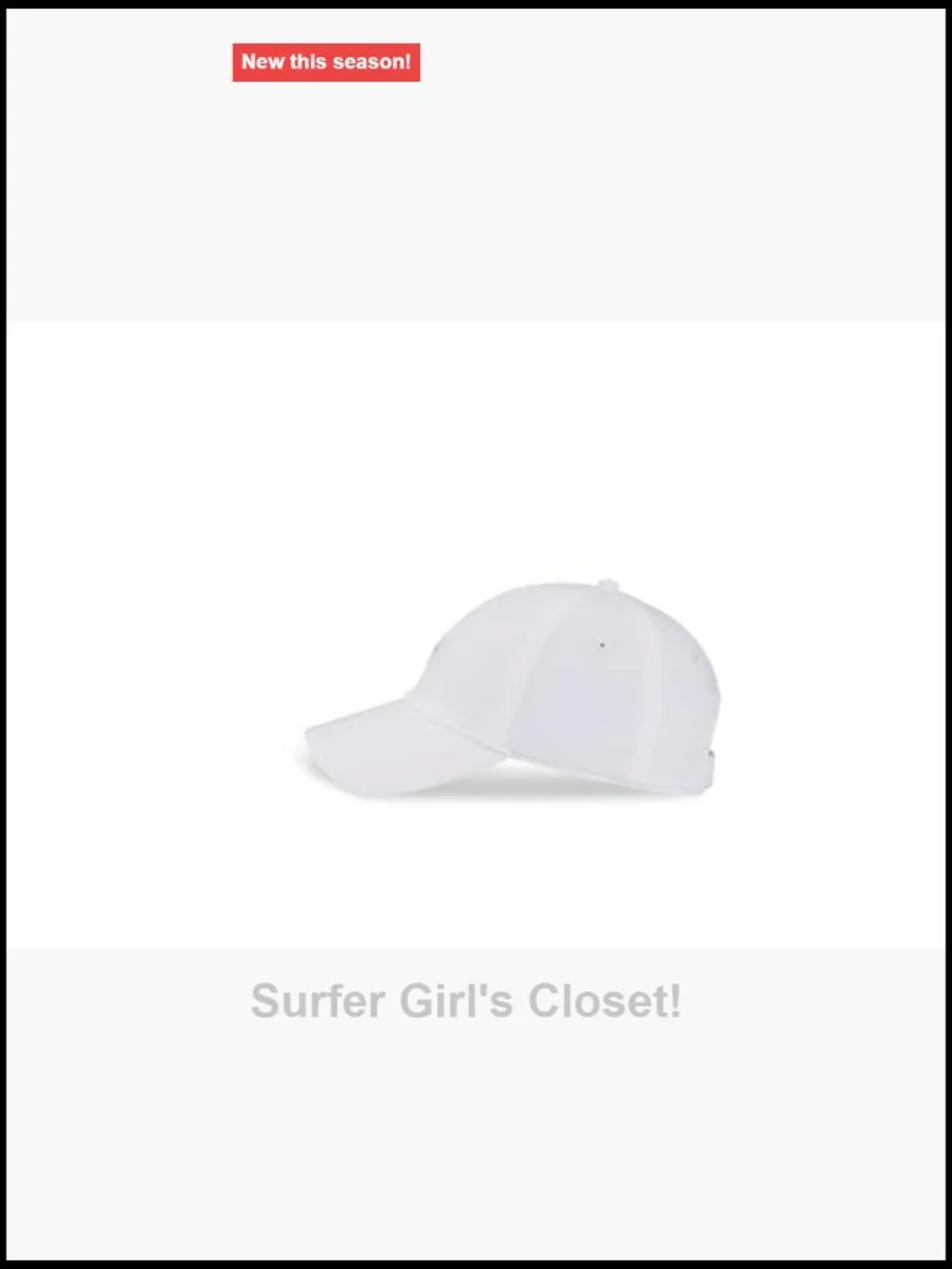 White Women's Training Aid Golf Baseball Cap with UV Protection